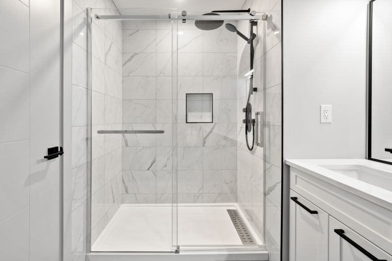 Luxury Shower with Multiple Features